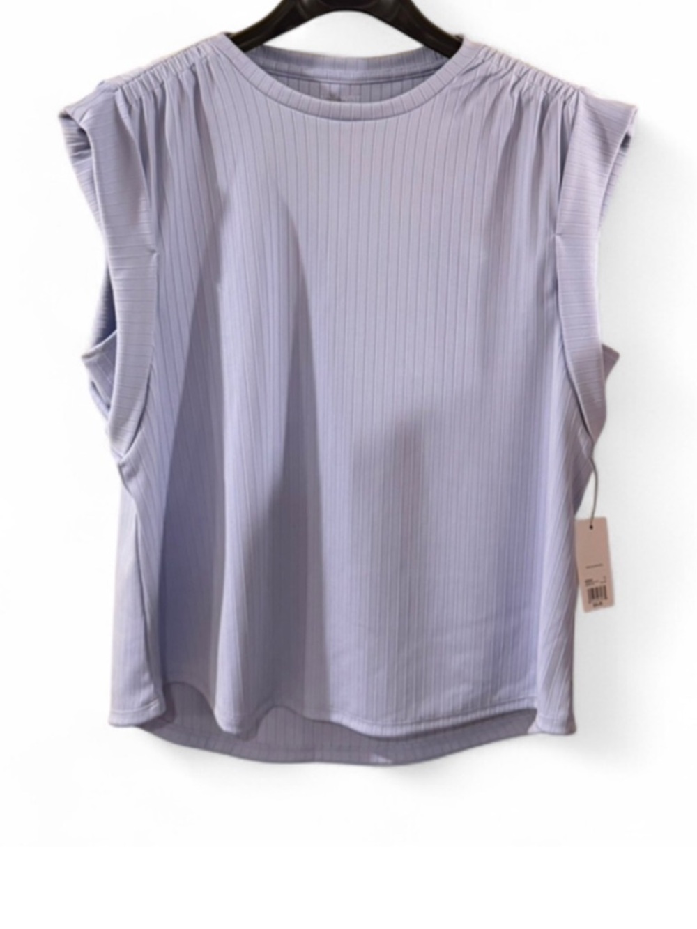 NWT Women’s Lavender Ribbed Sleeveless Blouse Top Size XXL
